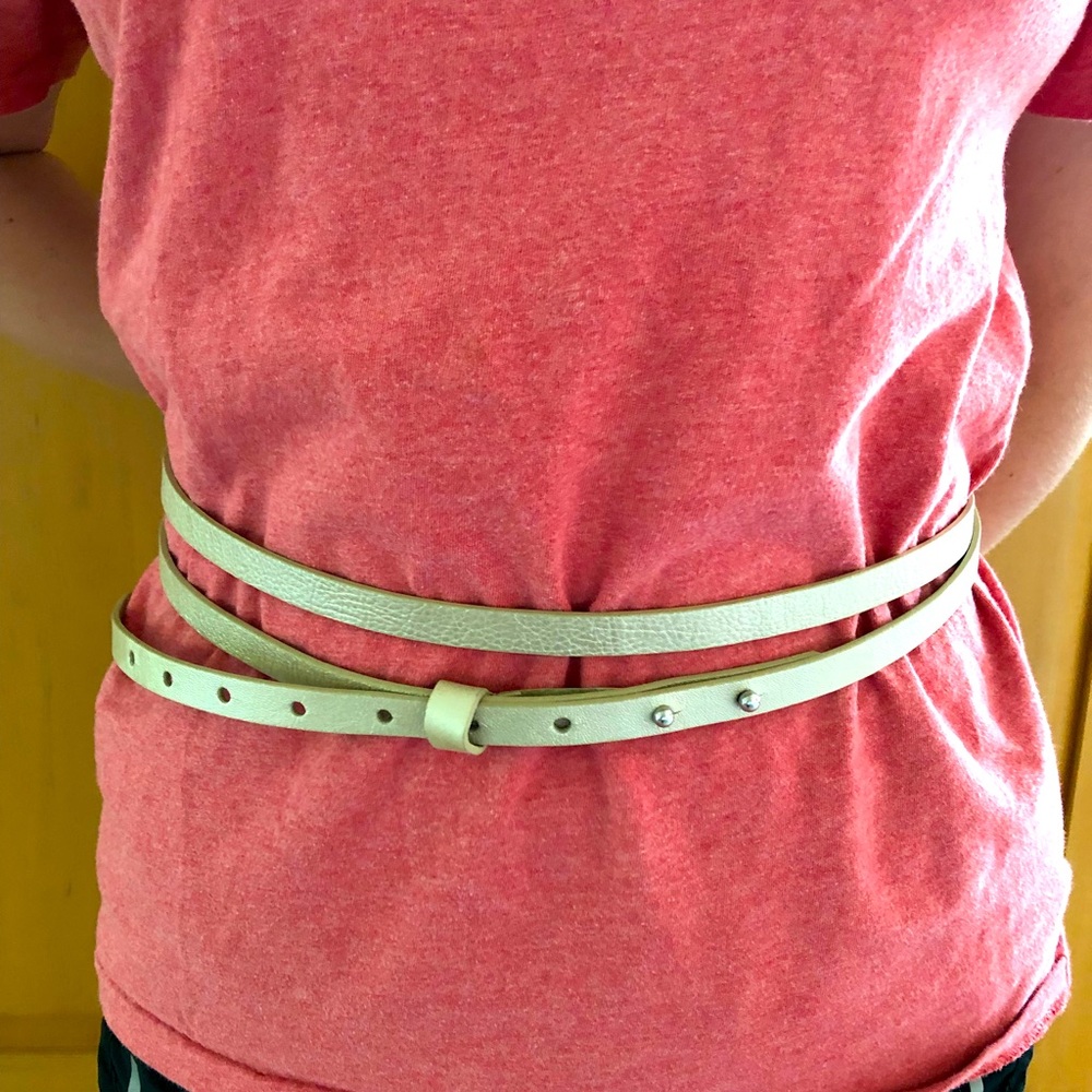 J Jill Metallic gold wrap belt
